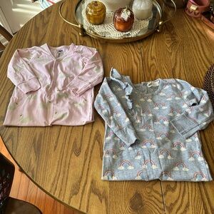 Charming Kids Pajama Tops in Pink and Gray